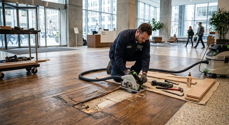 Our team working on Flooring Service projects in Billerica, MA