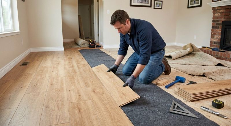 Laminate Floor Remodeling in Billerica, MA