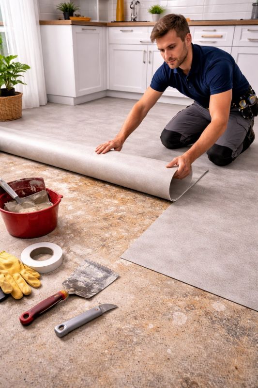 Linoleum Floor Installation in Everett, MA