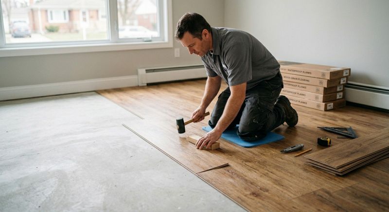Linoleum Floor Installation in Hudson, MA
