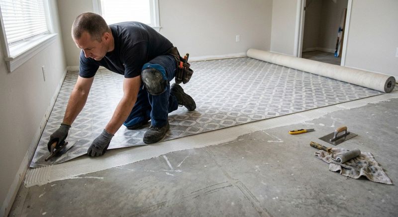 Sheet Linoleum Installation in Methuen, MA